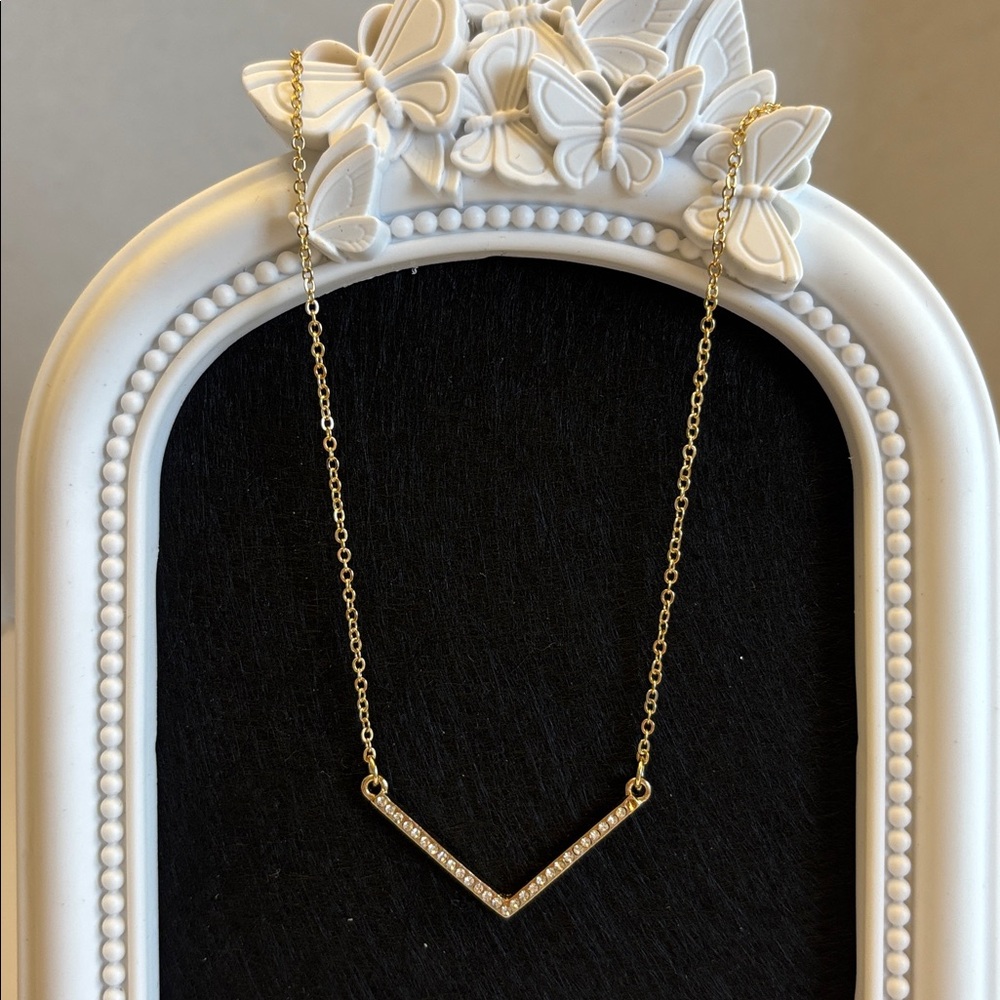 💕5/25💕Gold Stone Pendant Necklace